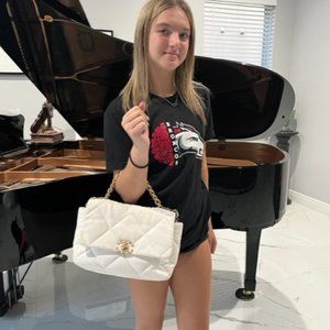 CHANEL  WHITE LARGE 19 FLAP BAG HAS SOLD!!!!!!!!!!!